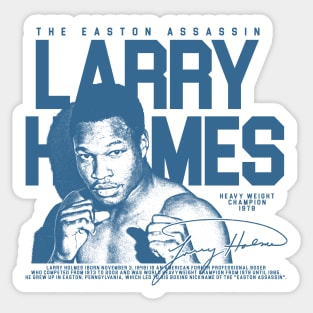 Larry Holmes - Retro Blue Sticker